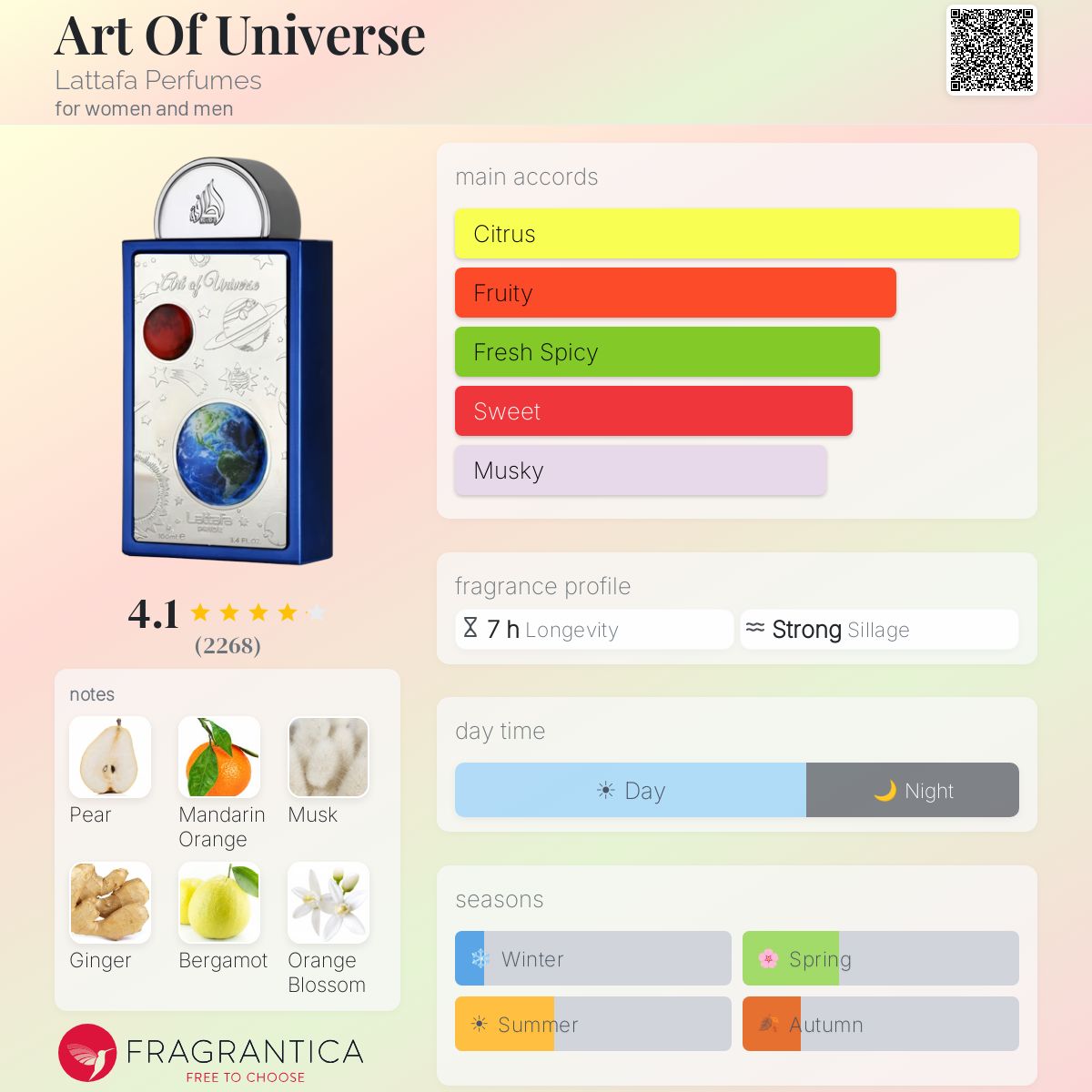 LATTAFA PRIDE ART OF UNIVERSE EAU DE PARFUM 100ml - -