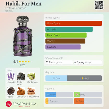 LATTAFA Habik Eau De Parfum For men 100ml - -