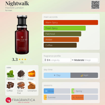 HACKETT LONDON NIGHTWALK EAU DE PARFUM 100ml - -