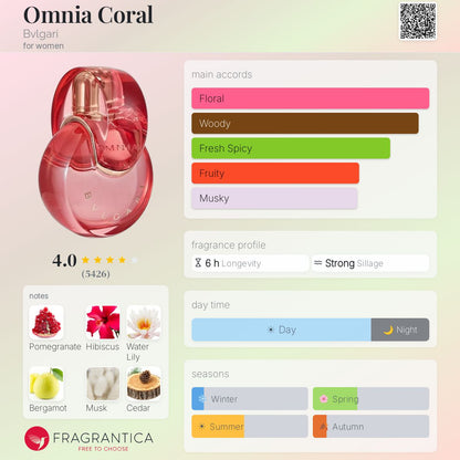 BVLGARI OMNIA CORAL EAU DE TOILETTE 100ml - -
