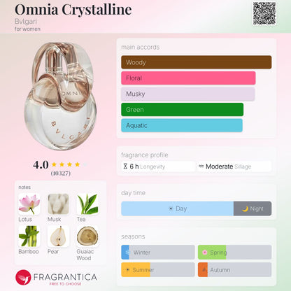 BVLGARI OMNIA CRYSTALLINE EAU DE TOILETTE 100ml - -