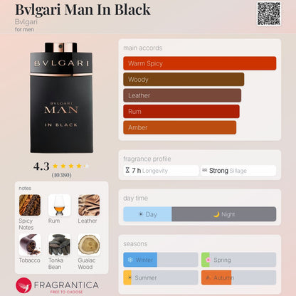 BVLGARI Man In Black Eau De Parfum 100ml - -