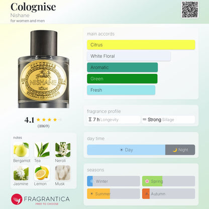 NISHANE Colognise Perfume Extrait De Cologne 100ml - -