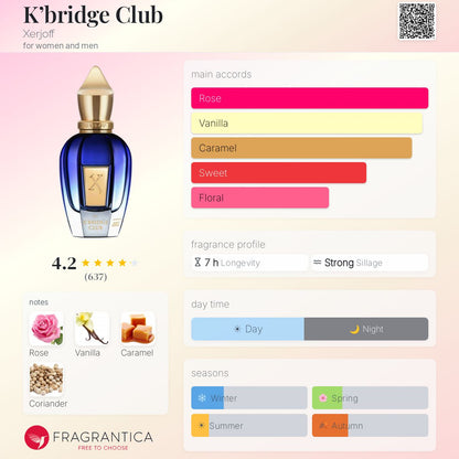 XERJOFF K' BRIDGE CLUB EAU DE PARFUM 50 ml - -