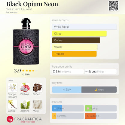 YVES SAINT LAURENT BLACK OPIUM NEON EAU DE PARFUM 75 ml - -