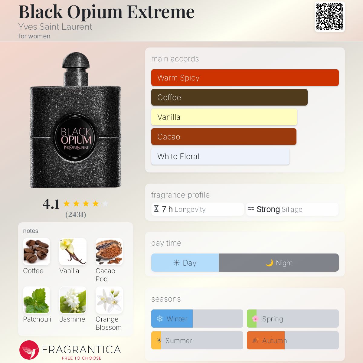 YVES SAINT LAURENT BLACK OPIUM EXTREME EAU DE PARFUM 90 ml - -