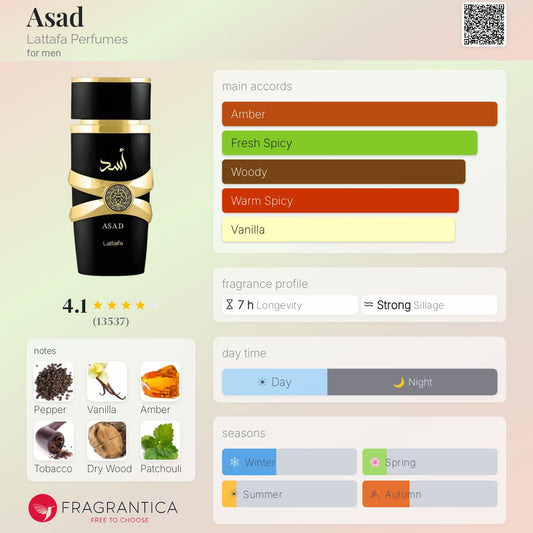 LATTAFA ASAD EAU DE PARFUM 100ml - -