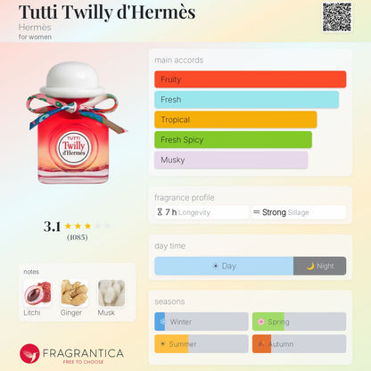HERMES Tutti Twilly d'Hermès Eau de parfum,85ml - -