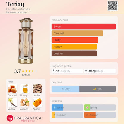 LATTAFA Teriaq Eau De Parfum unisex 100ml - -
