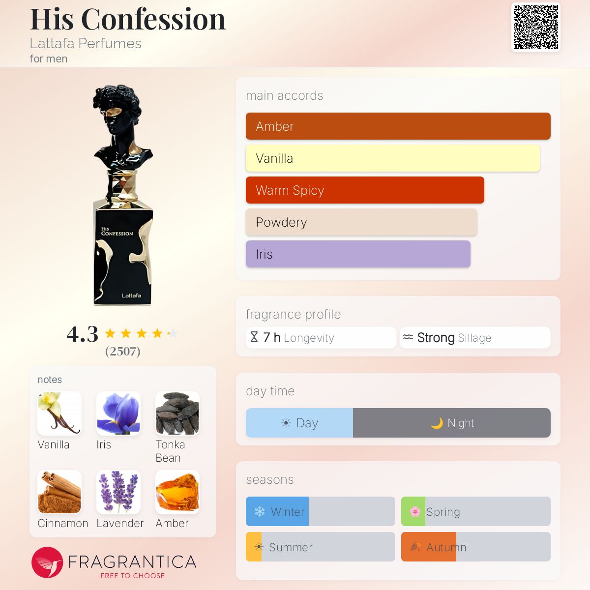 LATTAFA His Confession Eau De Parfum 100ml - -