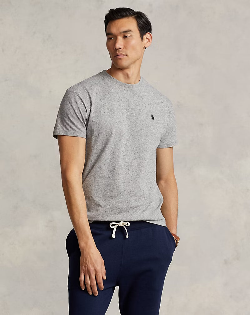 Jersey Crewneck T-Shirt - - Gray