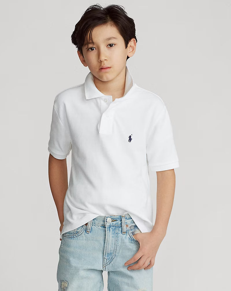The Iconic Mesh Polo Shirt 8-20 - - White