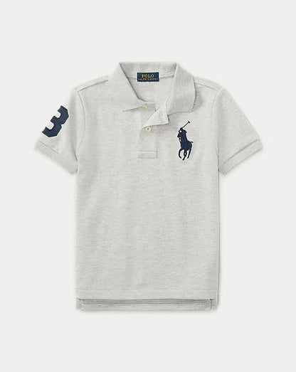 Big Pony Cotton Mesh Polo Shirt 2-7 - - Heather