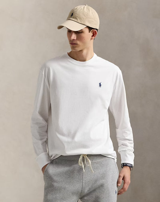 Jersey Long-Sleeve T-Shirt - - White