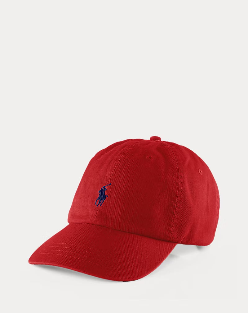 The Iconic Cotton Chino Ball Cap - - Red One size