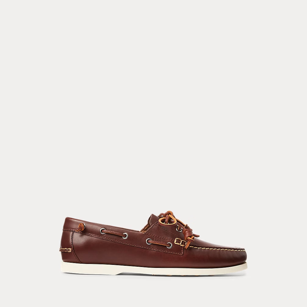 Merton Leather Boat Shoe - -