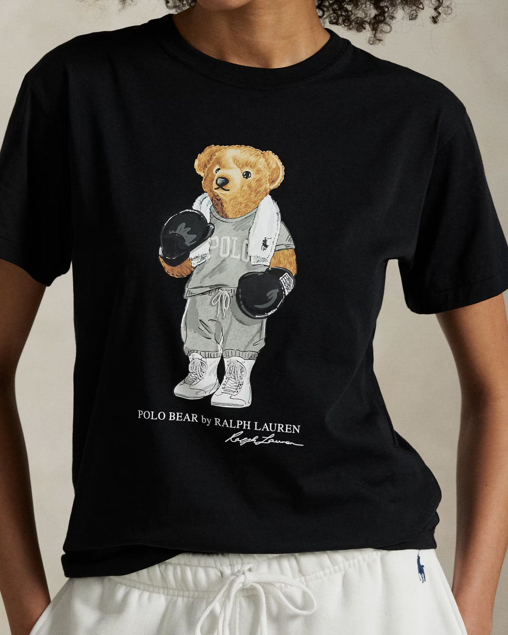 Polo Bear Cotton Jersey Tee - - Black