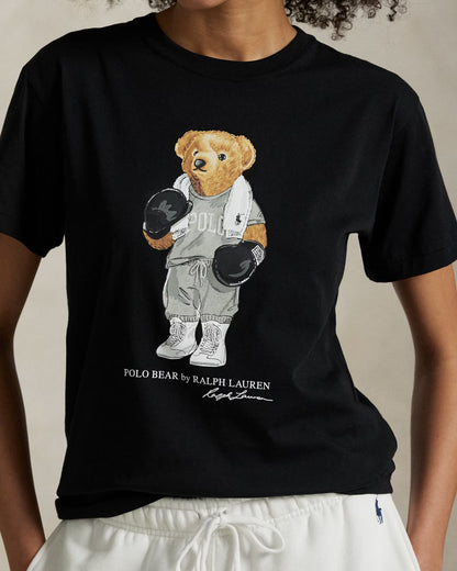 Polo Bear Cotton Jersey Tee - - Black