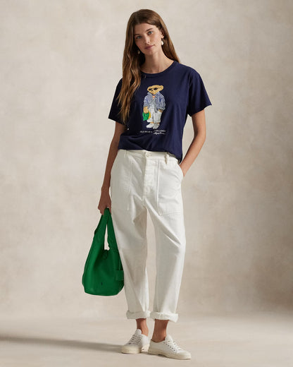 Polo Bear Cotton Jersey Tee - - Navy