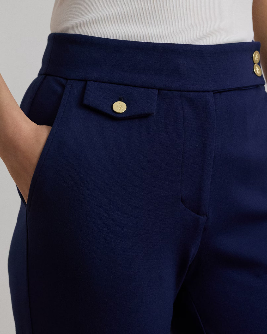Ponte Ankle Pant - - Navy