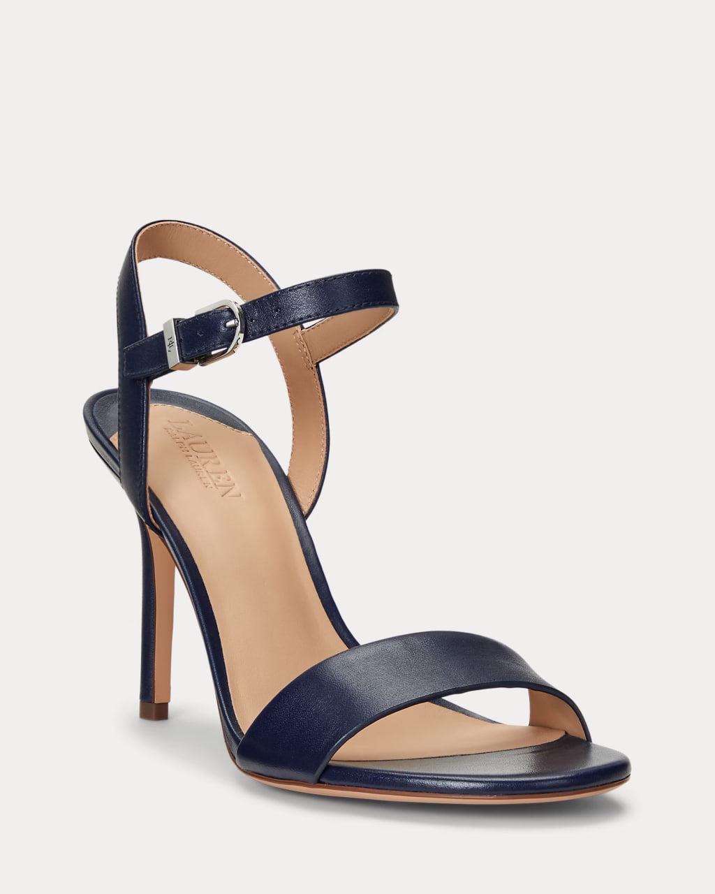 Gwen Nappa Leather Sandal - - Navy