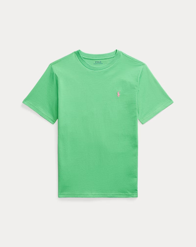 Cotton Jersey Crewneck Tee - - Green