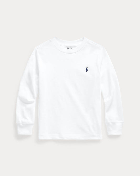 Cotton Jersey Long-Sleeve Tee - - White