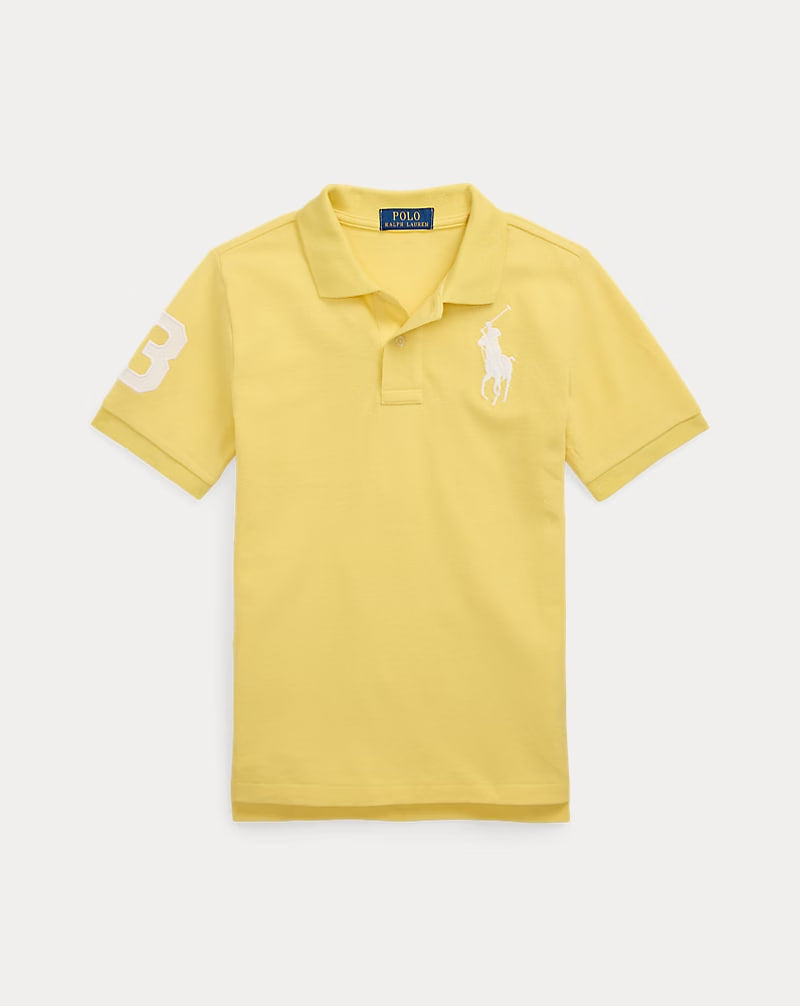 Big Pony Cotton Mesh Polo Shirt 8-20 - - Yellow