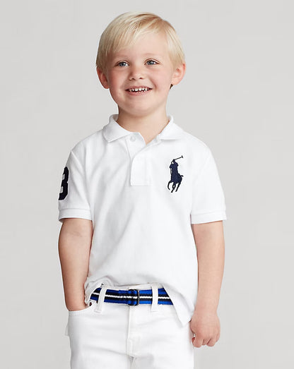 Big Pony Cotton Mesh Polo Shirt 2-7 - - White