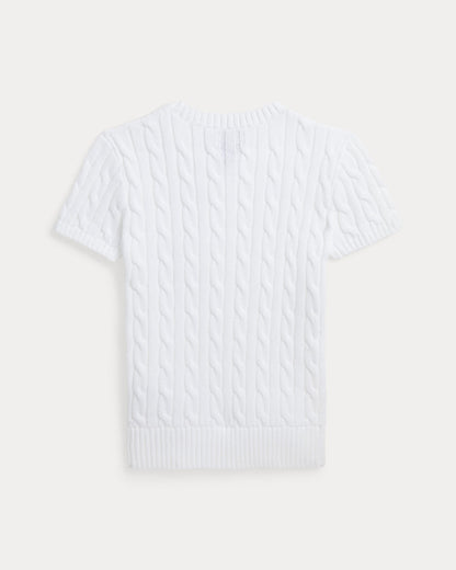 Cable-Knit Cotton Short-Sleeve Sweater 7-16 - -