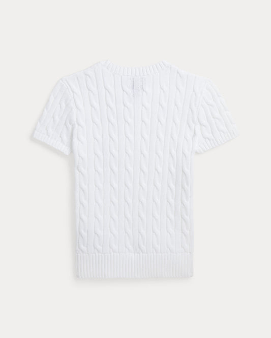 Cable-Knit Cotton Short-Sleeve Sweater 7-16 - -