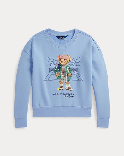 Polo Bear Terry Sweatshirt 7-16 - - Cornflower Blue
