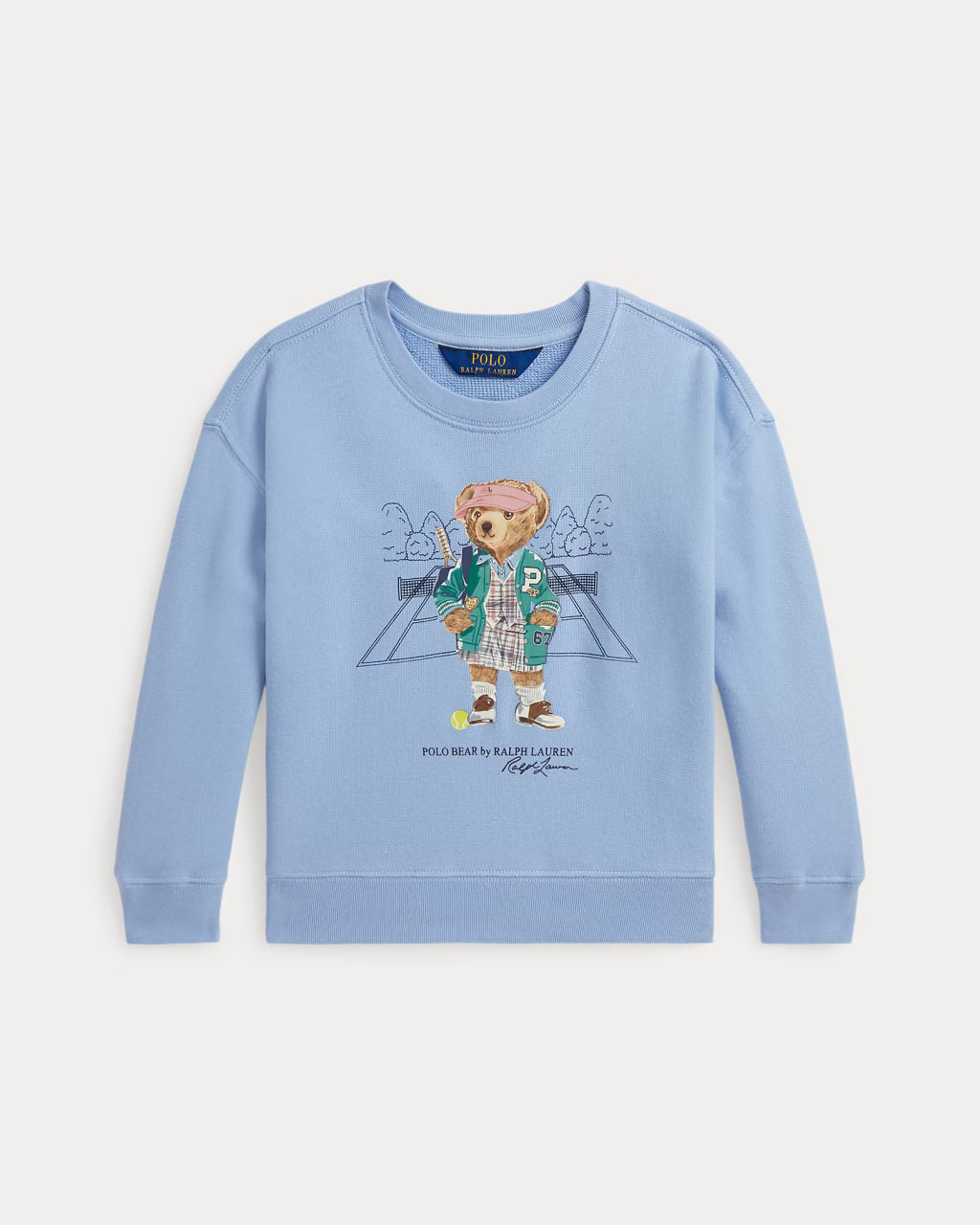 Polo Bear Terry Sweatshirt 2-6 - - Campus Blue