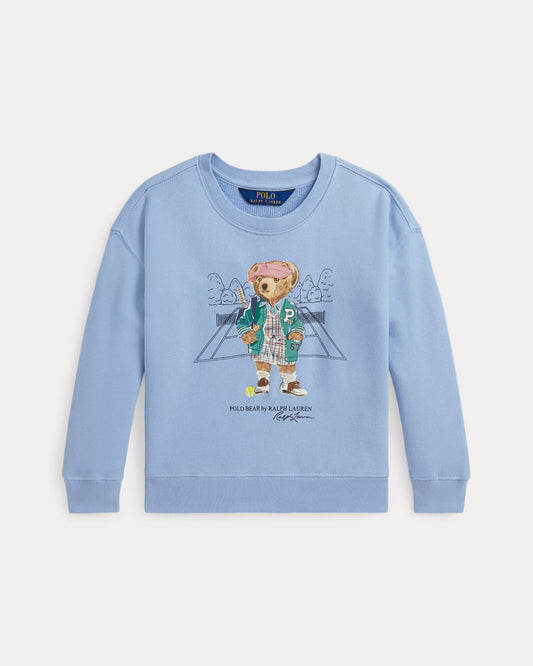 Polo Bear Terry Sweatshirt 2-6 - - Campus Blue