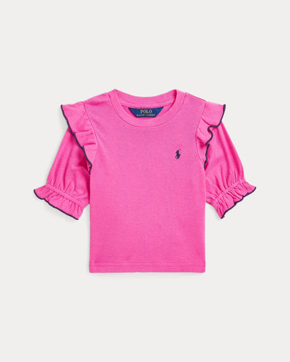 Ribbed Cotton-Modal Top 2-6 - - Laguna Pink