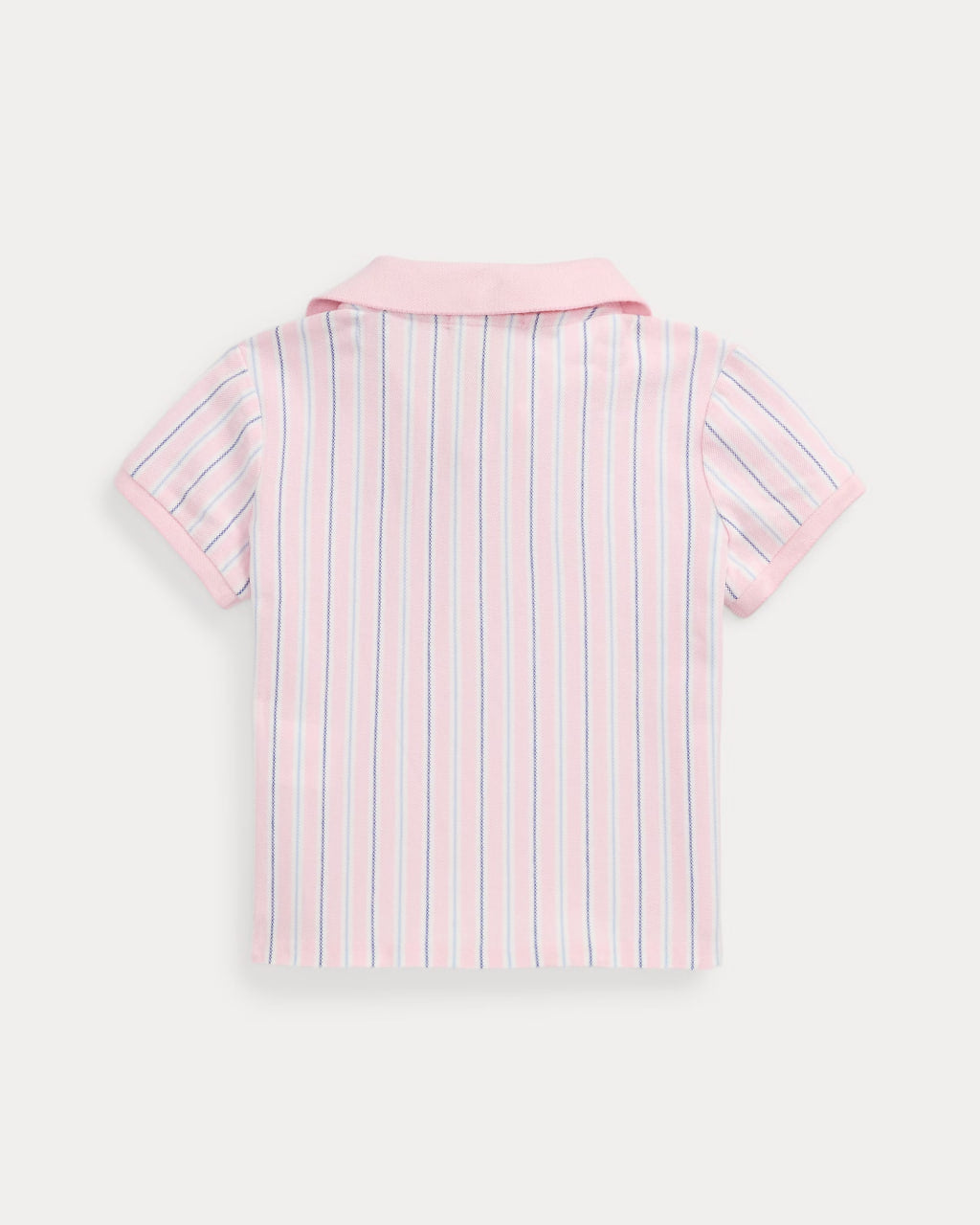 Striped Oxford Mesh Boxy Polo Shirt 2-6 - -