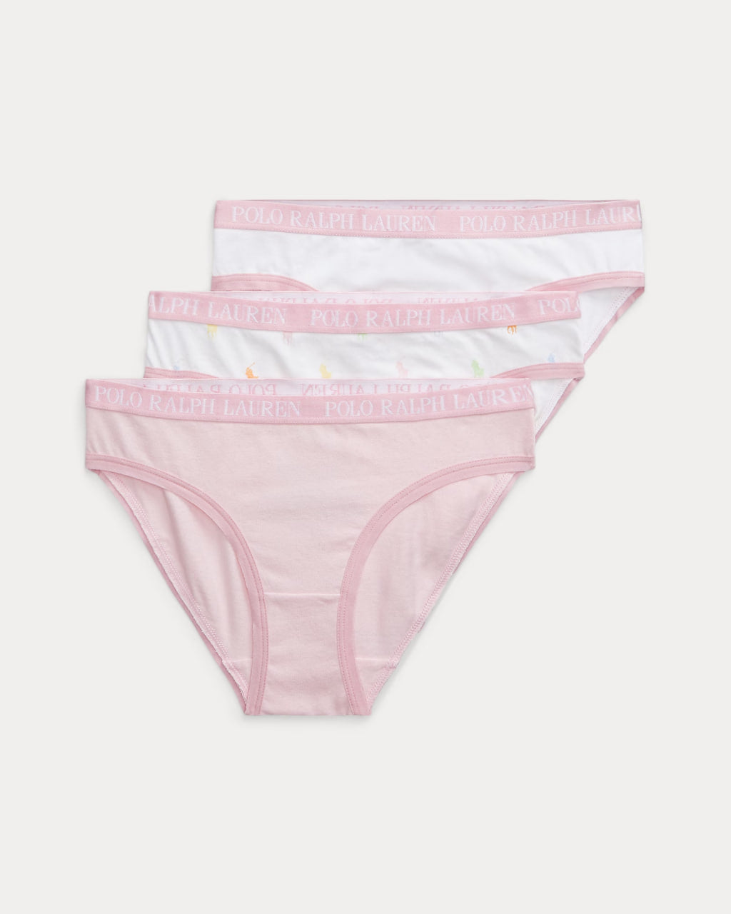 Polo Pony Stretch Jersey Bikini 3-Pack 7-16 - -