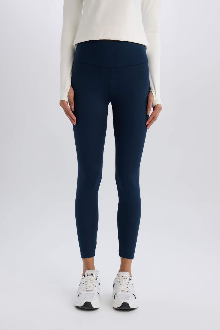 DeFactoFit Waist Wrapping Premium Leggings - - Navy
