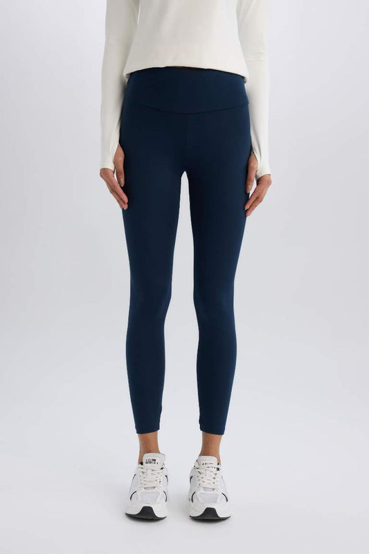 DeFactoFit Waist Wrapping Premium Leggings - - Navy