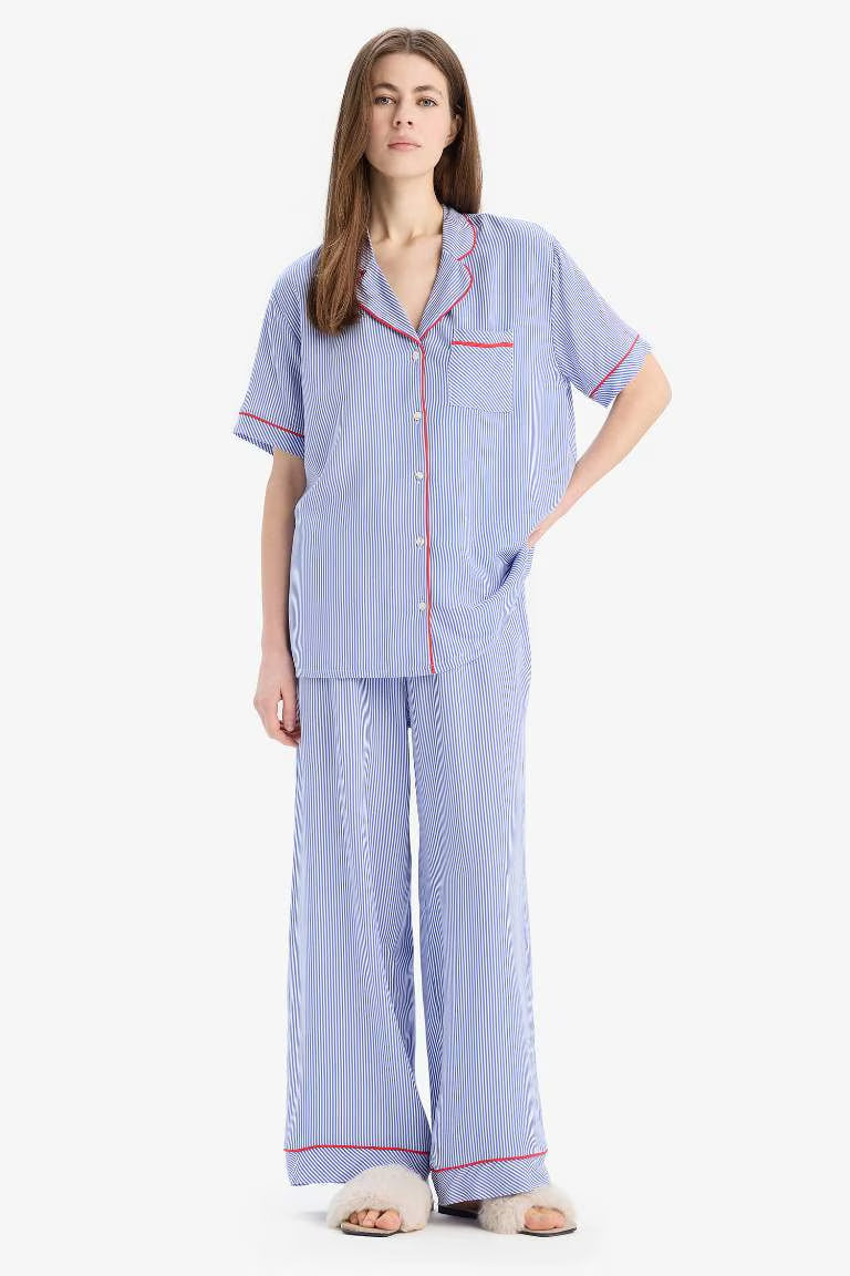 Fall in Love Regular Fit Short Sleeve 2 Piece Set - -