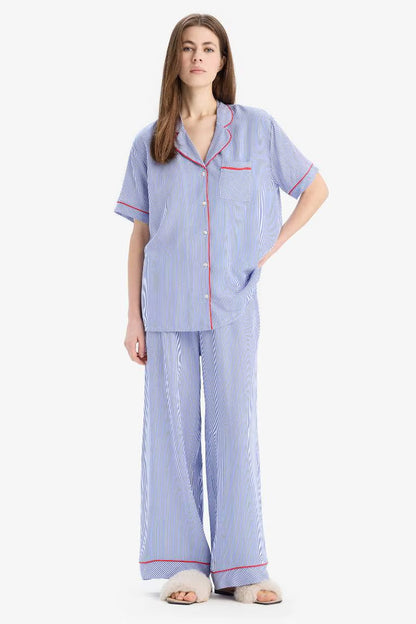 Fall in Love Regular Fit Short Sleeve 2 Piece Set - -