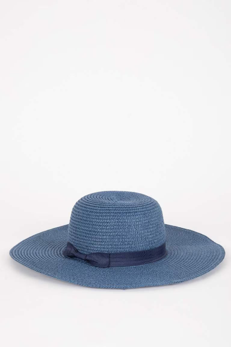 Woman Straw Hat - - Navy