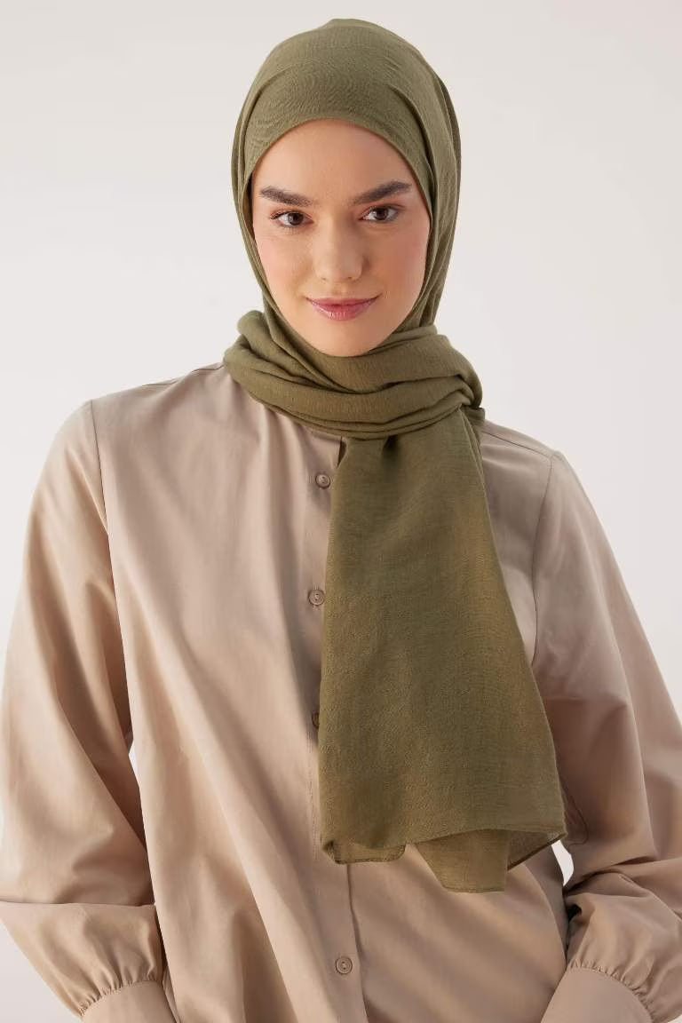 Woman Hijab Shawl - - khaki