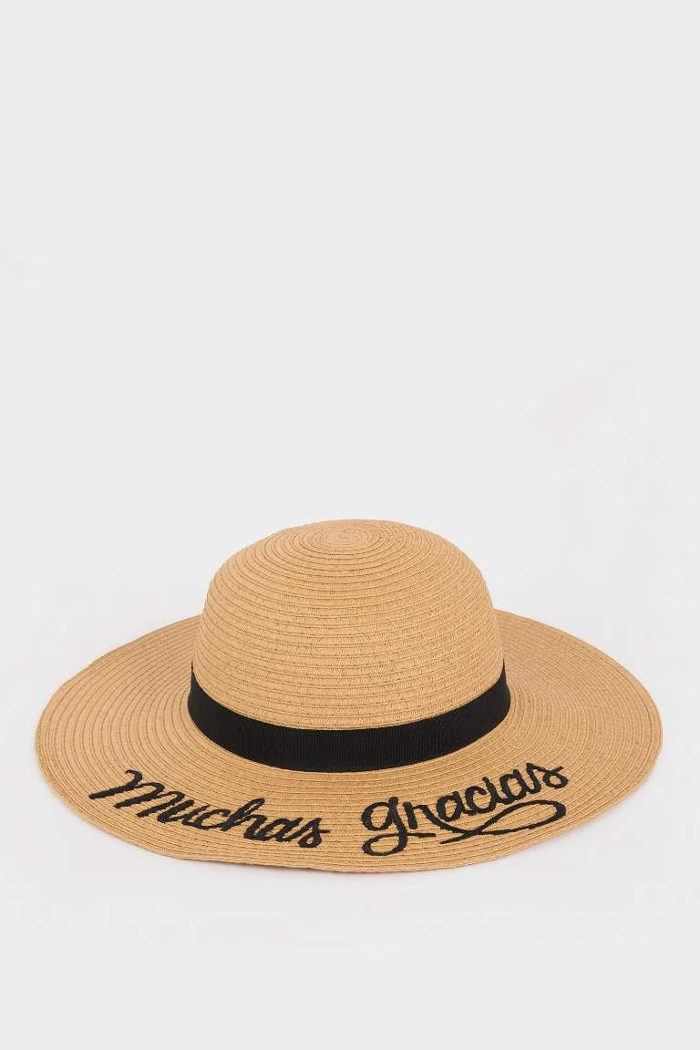 Woman Straw Hat - - Beige