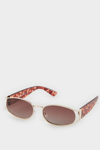Woman Round Sunglasses - - Brown