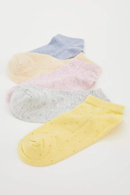 Women 5 Pack Cotton Booties Socks - -