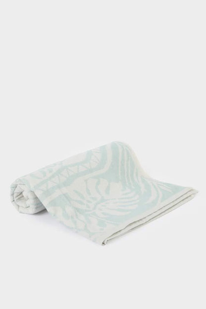 Woman Patterned Cotton Beach Towel - -