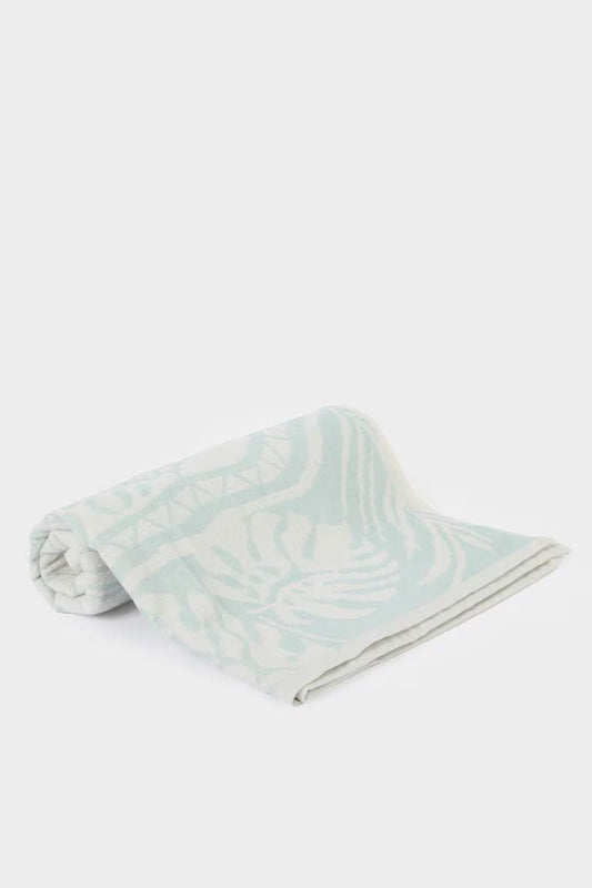 Woman Patterned Cotton Beach Towel - -