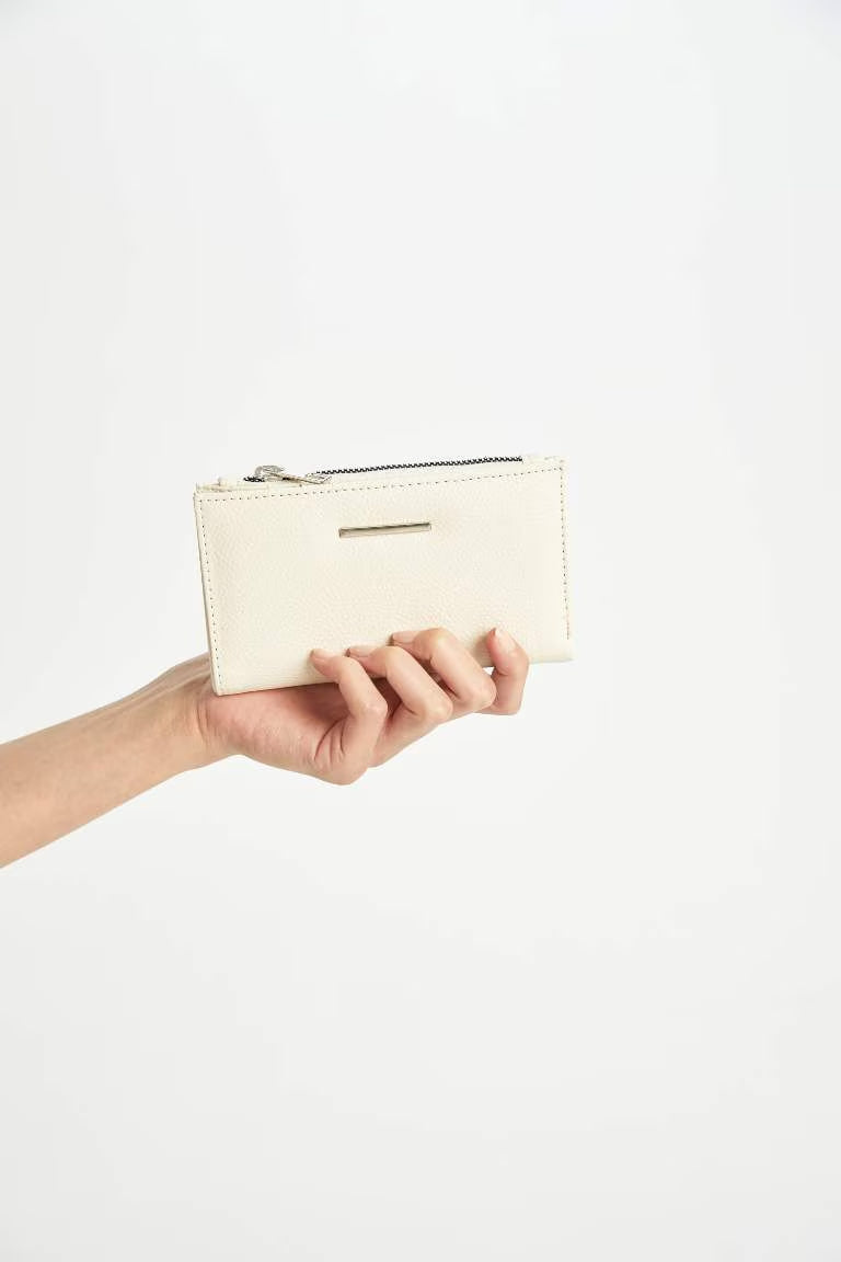 Woman Faux Leather Wallets - - Beige