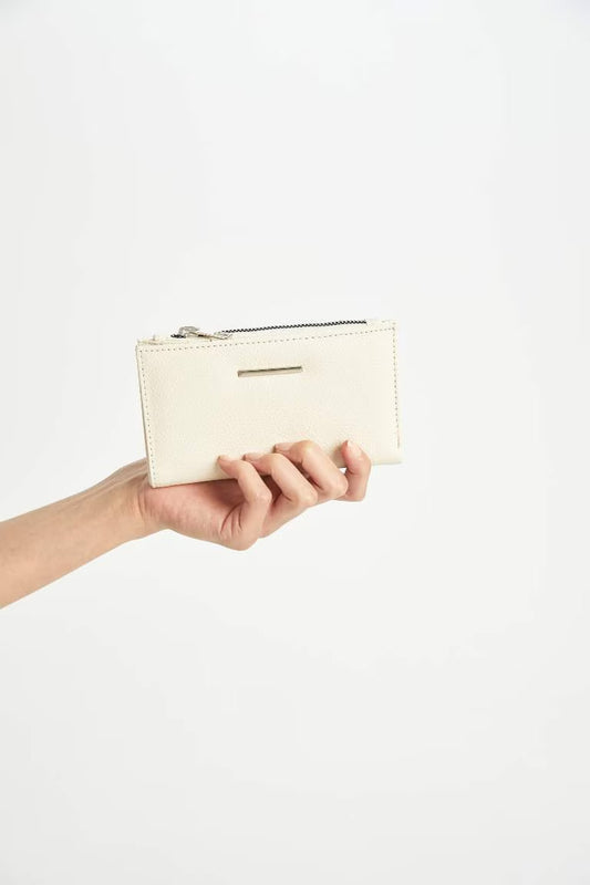 Woman Faux Leather Wallets - - Beige
